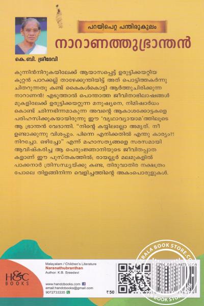 back image of നാറാണത്തുഭ്രാന്തൻ